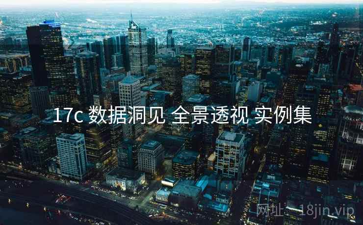 17c 数据洞见 全景透视 实例集 第1张 17c 数据洞见 全景透视 实例集 第1张