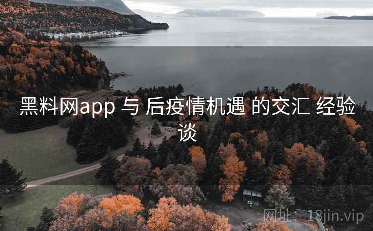 黑料网app 与 后疫情机遇 的交汇 经验谈 第1张 黑料网app 与 后疫情机遇 的交汇 经验谈 第1张